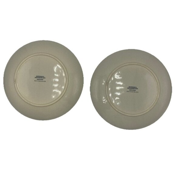 Pottery Barn Salad Plate Dessert Blue Shell Ocean Beach Coastal Coral  8" Lot 2 - Picture 2 of 13